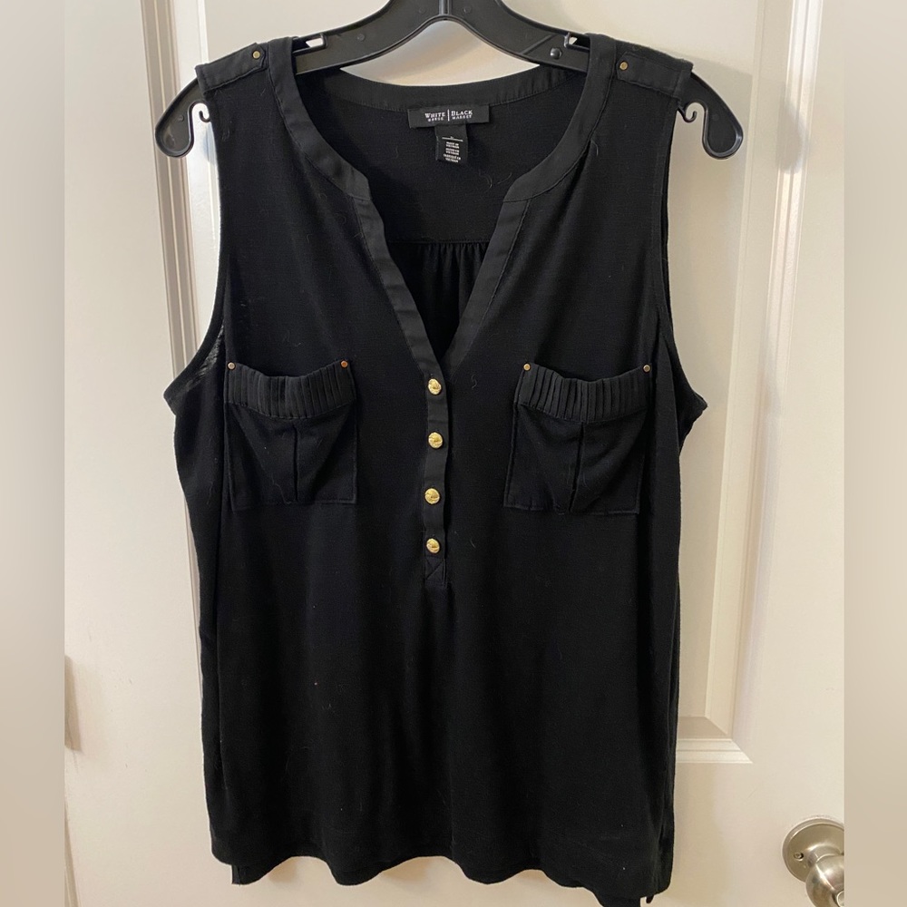 White House Black Market, Large, Sleeveless black top